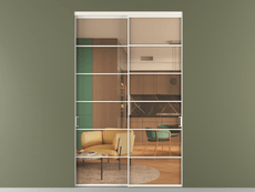 Перегородка Формато внутри проёма 2 створки