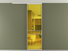 Перегородка Formato вдоль стены на потолок 1 створка