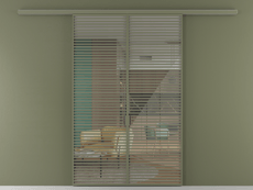 Перегородка Formato вдоль стены 2 створки