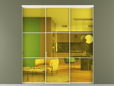 Перегородка Формато внутри проёма 3 створки