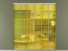 Перегородка Formato внутри проёма 3 створки