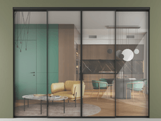 Перегородка Формато внутри проёма 4 створки