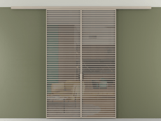 Перегородка Формато вдоль стены на потолок 2 створки