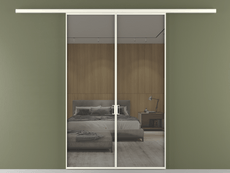 Перегородка Формато вдоль стены 2 створки