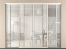 Перегородка Мозаик внутри проёма 4 створки