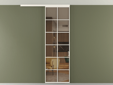 Перегородка Формато вдоль стены на потолок 1 створка