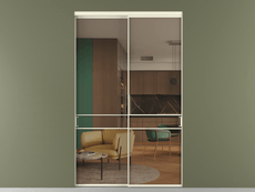 Перегородка Формато внутри проёма 2 створки