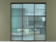 Перегородка Формато внутри проёма 3 створки