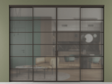 Перегородка Формато внутри проёма 4 створки