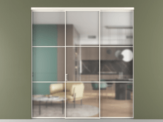 Перегородка Formato внутри проёма 3 створки