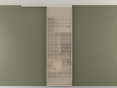 Перегородка Formato вдоль стены на потолок 1 створка