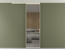 Перегородка Formato вдоль стены на потолок 1 створка