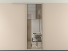 Перегородка Mosaic вдоль стены на потолок одностворчатая