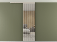 Перегородка Formato вдоль стены на потолок 1 створка