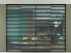 Перегородка Формато внутри проёма скрытое крепление в потолок 4 створки