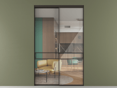 Перегородка Formato внутри проёма 2 створки