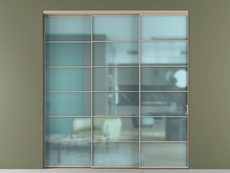 Перегородка Формато внутри проёма 3 створки с синхронным механизмом