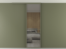 Перегородка Формато вдоль стены на потолок 1 створка