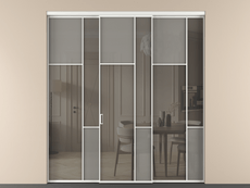 Перегородка Мозаик внутри проёма 3 створки