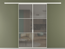 Перегородка Формато вдоль стены 2 створки