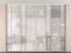 Перегородка Мозаик внутри проёма скрытое крепление в потолок 4 створки