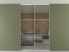 Перегородка Formato внутри проёма скрытое крепление в потолок 2 створки