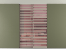 Перегородка Формато внутри проёма скрытое крепление в потолок 2 створки