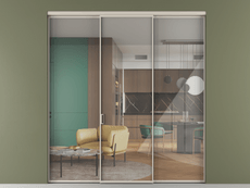 Перегородка Формато внутри проёма 3 створки