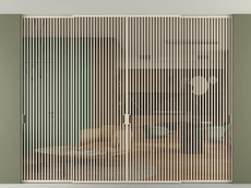 Перегородка Формато внутри проёма скрытое крепление в потолок 4 створки