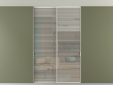 Перегородка Формато внутри проёма скрытое крепление в потолок 2 створки