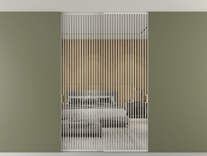 Перегородка Формато внутри проёма скрытое крепление в потолок 2 створки