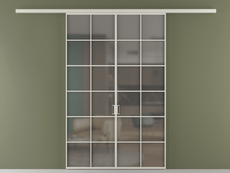 Перегородка Формато вдоль стены 2 створки