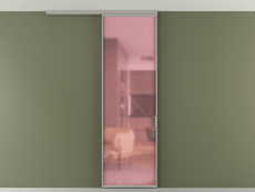 Перегородка Формато вдоль стены на потолок 1 створка