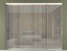 Перегородка Формато внутри проёма 4 створки с синхронным механизмом