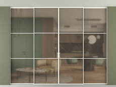 Перегородка Formato внутри проёма скрытое крепление в потолок 4 створки