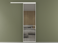 Перегородка Формато вдоль стены 1 створка