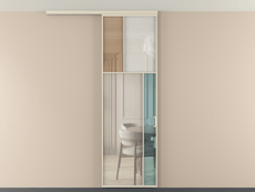 Перегородка Mosaic вдоль стены на потолок 1 створка