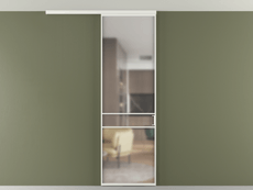 Перегородка Формато вдоль стены на потолок 1 створка