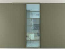 Перегородка Formato вдоль стены на потолок 1 створка