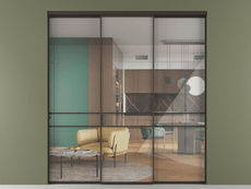 Перегородка Formato внутри проёма 3 створки