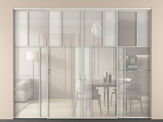 Перегородка Мозаик внутри проёма 4 створки