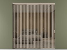 Перегородка Формато внутри проёма 3 створки с синхронным механизмом