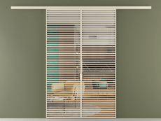 Перегородка Формато вдоль стены 2 створки