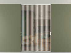 Перегородка Формато внутри проёма скрытое крепление в потолок 2 створки