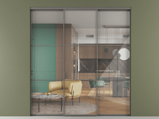 Перегородка Формато внутри проёма 3 створки