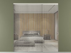 Перегородка Формато внутри проёма 3 створки с синхронным механизмом