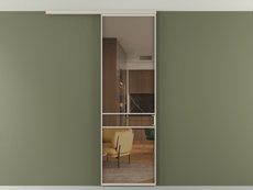 Перегородка Formato вдоль стены на потолок 1 створка