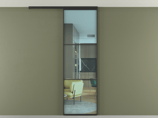 Перегородка Formato вдоль стены на потолок 1 створка