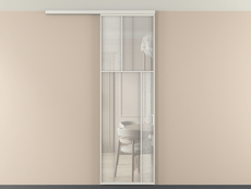 Перегородка Мозаик вдоль стены на потолок 1 створка