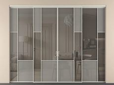 Перегородка Мозаик внутри проёма 4 створки